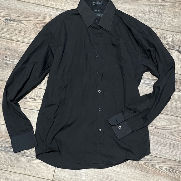 Men’s Italian small black button up Daniel Ellissa - Picture 2 of 3